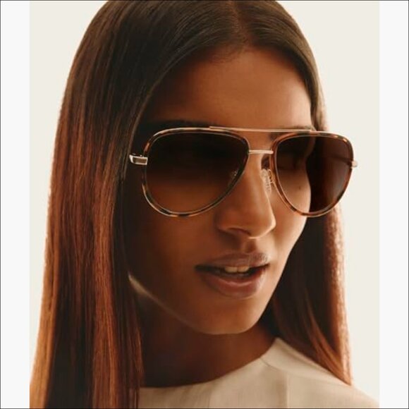 Medium Aviator Sunglasses, UV Protection Lenses, Combination Material Frame